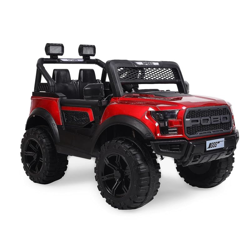 Battery Operated 4x4 Big Size Jeep 12V Battery Jeep Battery Operated Ride On - Dark Red