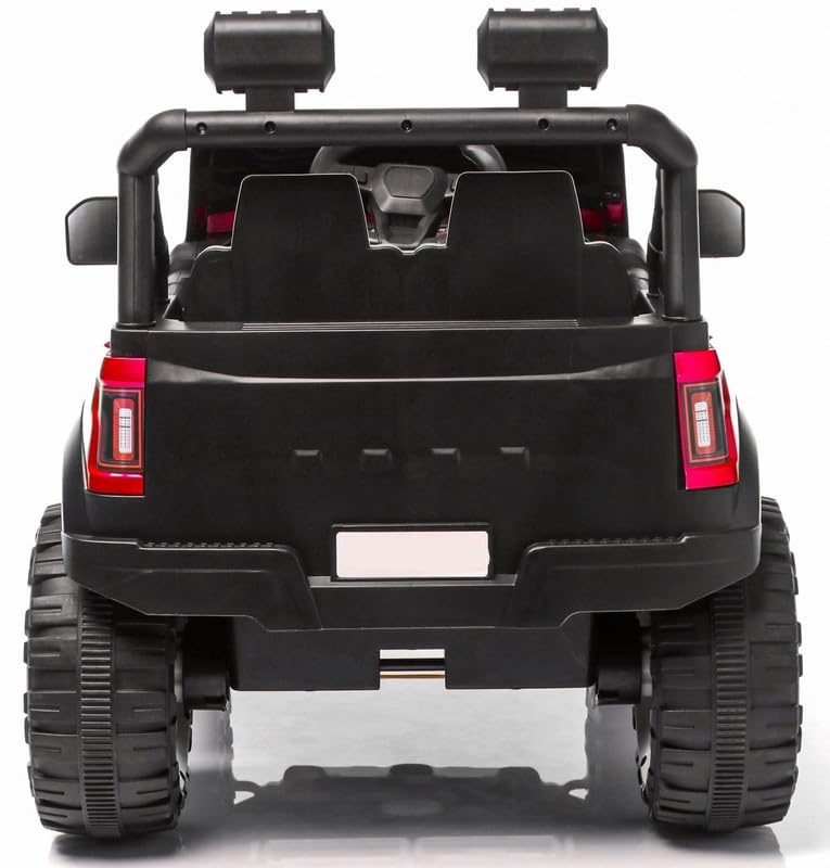 Battery Operated Jeep for Kids, Ride on Toy Kids Car with Windshield Light & Music | Kids Big Electric Car Jeep | Rechargeable Battery Car for Kids to Drive 3 to 6 Years-Red