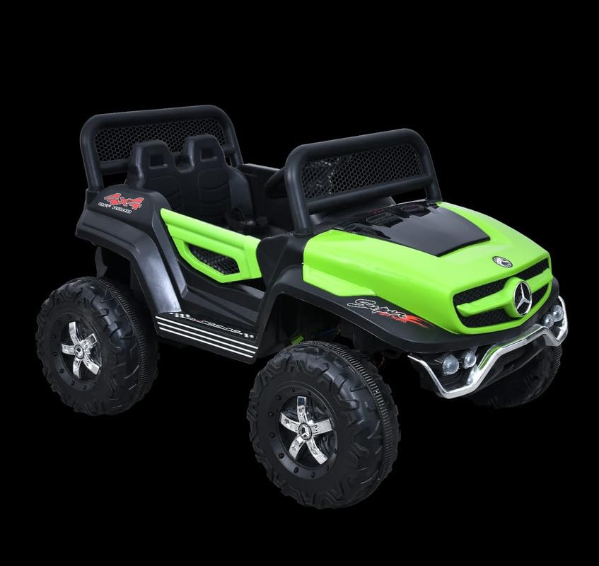 Battery Operated Ride on Jeep for Kids with Music, Lights and Swing- Electric Remote Control Ride on Jeep for Children to Drive of Age 1 to 6 Years-Green