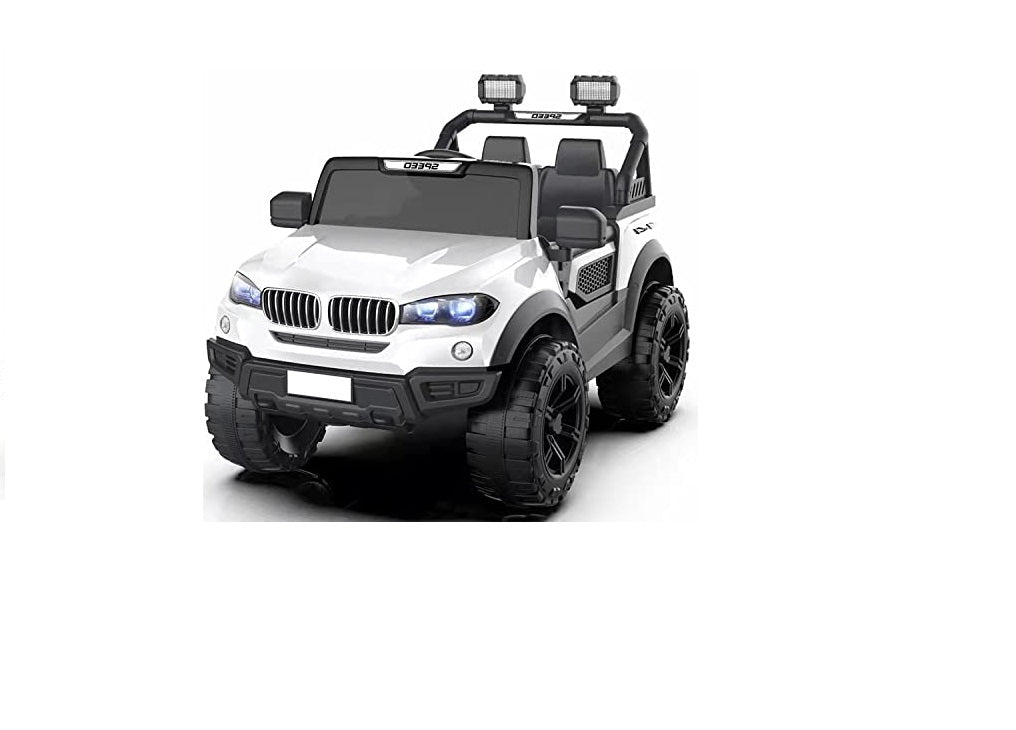BATTERY OPERATED CAR FOR  Kids Speed-888 Ride-On 12V 7ah Rechargeable Battery Operated Solid Designed Jeep for 1 to 7 Year Kids| Boys| Girls| Children - White