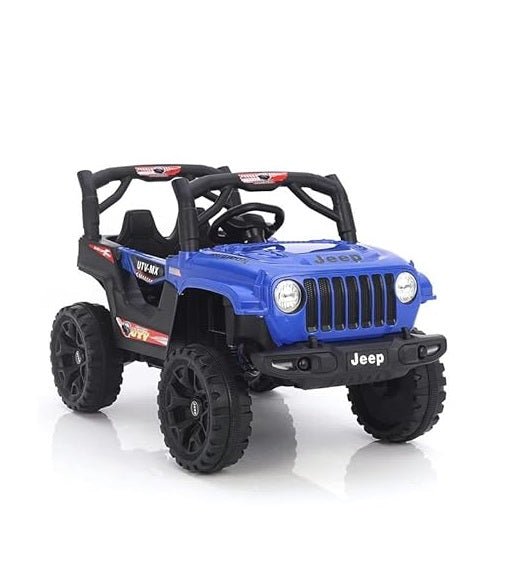 Electric Ride on Jeep for Kids with Music, Led Lights, Swing, Bluetooth Remote and 12V Battery Operated Car for 1 to 4 Years Children to Drive (Blue)