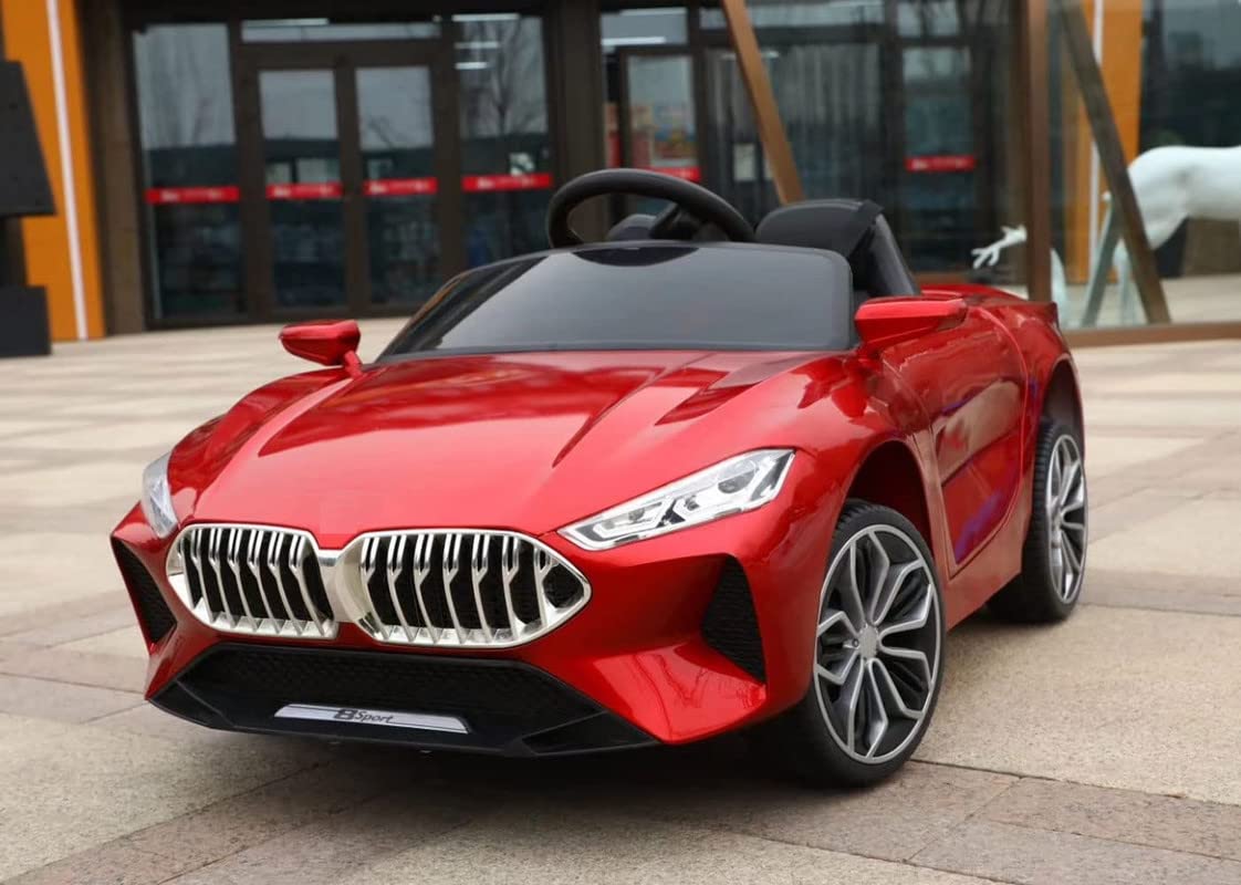 Rechargeable Battery Operated Ride on Car with Swing. Music, Lights and Bluetooth Remote- The Sports Look Electric Car for Kids of Age 1 to 6 Years (Metallic Red)