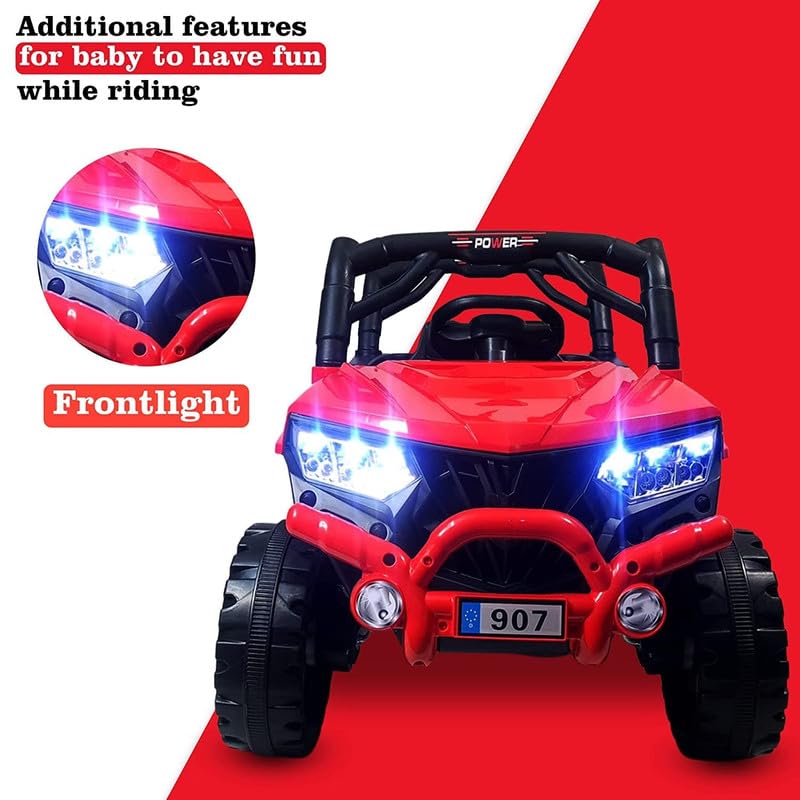 Kids Ride on Battery Operated 1031  Jeep for 1 to 4 Year Kids | Girls | Boys | Children | Giant Jeep (Red)