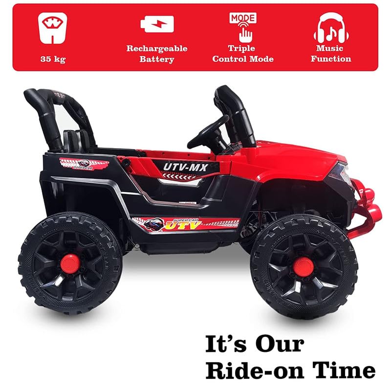 Kids Ride on Battery Operated 1031  Jeep for 1 to 4 Year Kids | Girls | Boys | Children | Giant Jeep (Red)