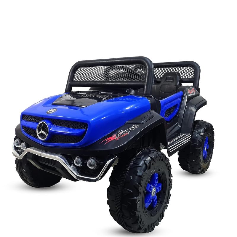 Battery Operated Ride on Jeep for Kids with Music, Lights and Swing- Electric Remote Control Ride on Jeep for Children to Drive of Age 1 to 6 Years-Blue