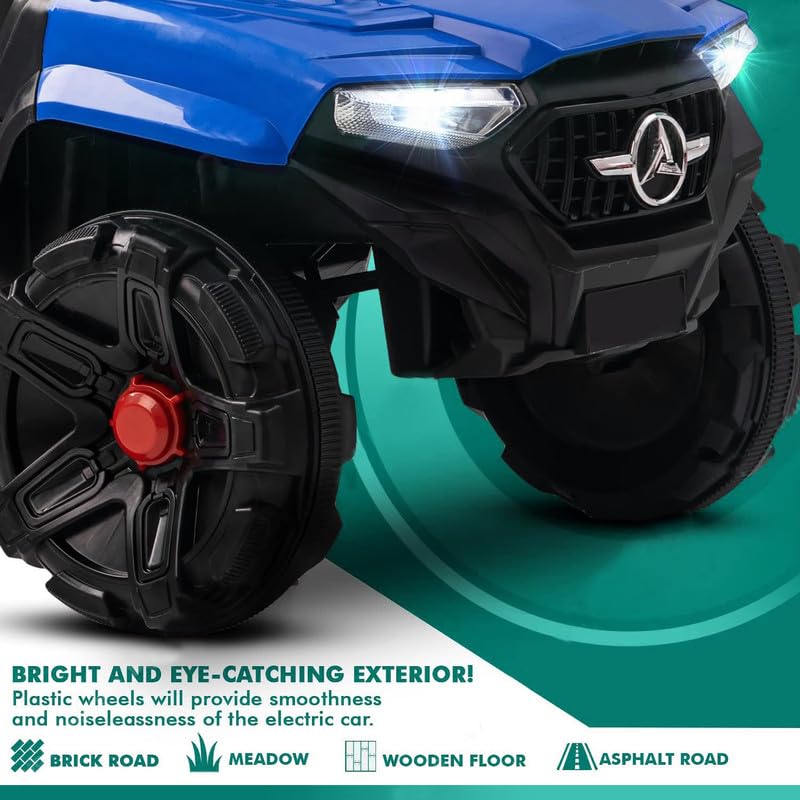 Sport Jeep | Car 12V Rechargeable Battery Operated Ride on Jeep for Kids | 2 to 4 Years Boys & Girls - Blue