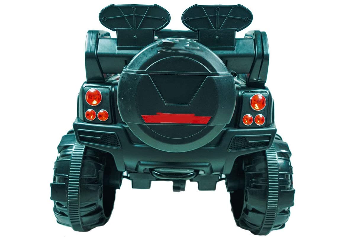 Rechargeable Battery Operated Electric Ride on  4X4 1188 Yellow Jeep Car for 2-8 Years Kids/Children/Toddlers/Boys/Girls with Music, Spring Suspension and Remote Control, Red