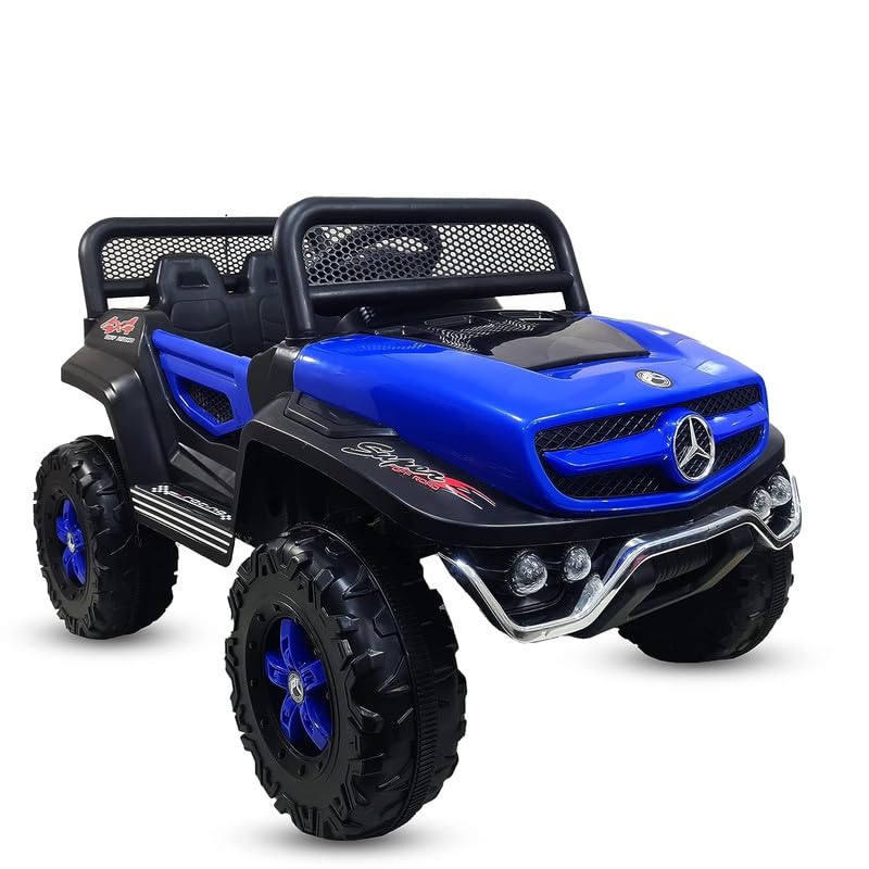Battery Operated Ride on Jeep for Kids with Music, Lights and Swing- Electric Remote Control Ride on Jeep for Children to Drive of Age 1 to 6 Years-Blue