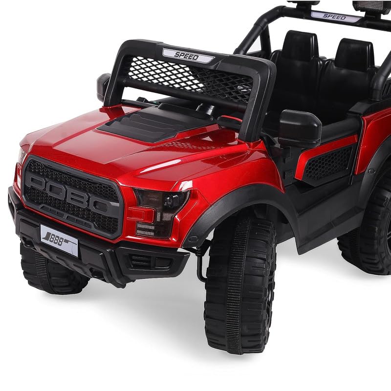 Battery Operated 4x4 Big Size Jeep 12V Battery Jeep Battery Operated Ride On - Dark Red