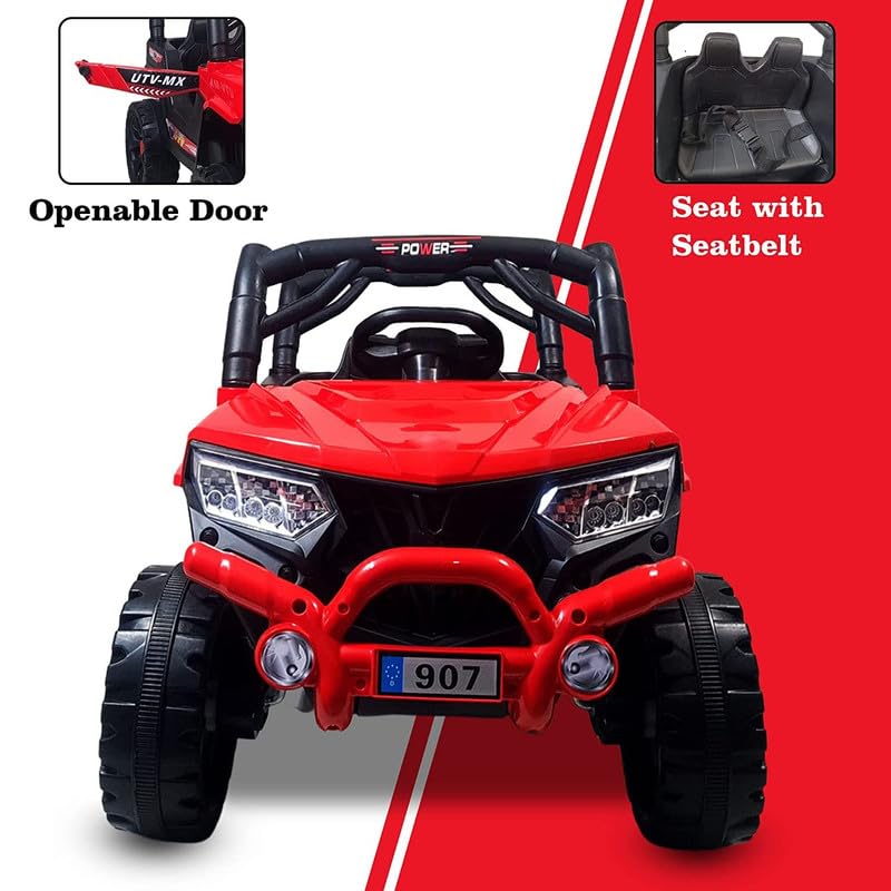 Kids Ride on Battery Operated 1031  Jeep for 1 to 4 Year Kids | Girls | Boys | Children | Giant Jeep (Red)