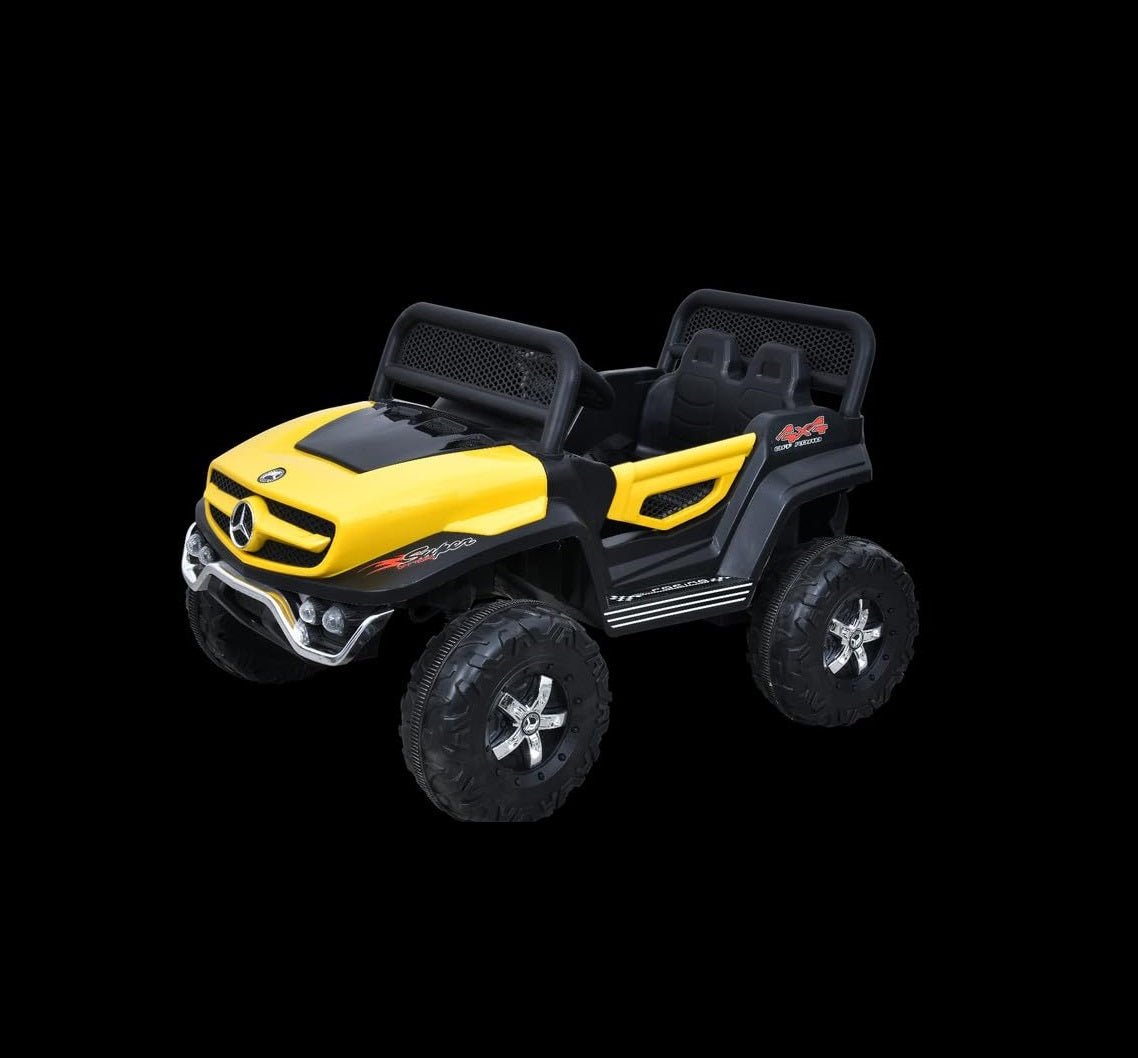 Battery Operated Ride on Jeep for Kids with Music, Lights and Swing- Electric Remote Control Ride on Jeep for Children to Drive of Age 1 to 6 Years-Yellow