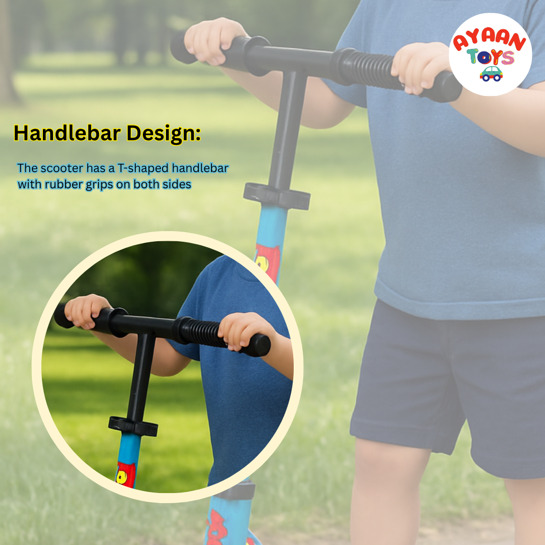 Ayaan Toys - Kids Scooter with LED Light Up Wheels, Foldable Design, Height Adjustable, 2-Wheel Kick Scooter.