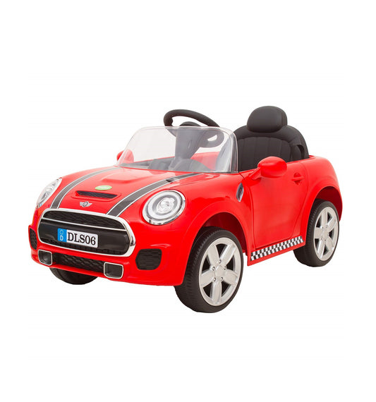 Battery Operated Car For Kids | Mini Coper Electric Ride on Car for Kids with Rechargeable 12V Battery, Music, Lights and Swing. (Red) Age 1 to 4 Years
