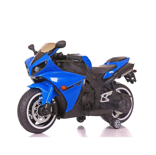Electric R1 Bike for Kids – Battery Ride-On with Lights & Music (Blue, 1–8 Years)