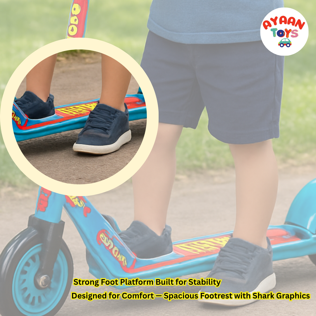 Ayaan Toys - Kids Scooter with LED Light Up Wheels, Foldable Design, Height Adjustable, 2-Wheel Kick Scooter.