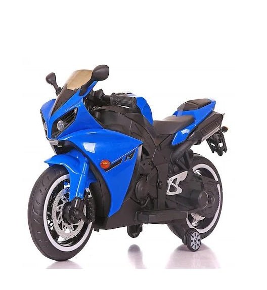 Electric R1 Bike for Kids – Battery Ride-On with Lights & Music (Blue, 1–8 Years)