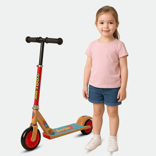Ayaan Toys - Kids Scooter with LED Light Up Wheels, Foldable Design, Height Adjustable, 2-Wheel Kick Scooter.