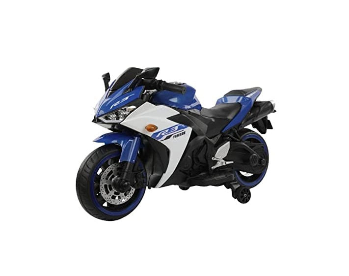 Battery Operated Bike For Kids | R3 Mountain Battery Operated Ride On Motor Bike for Kids, 2 to 7 Years, Blue & White