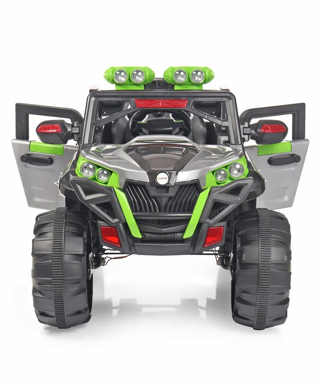 12V big battery operated kids jeep with steering motor, suspension and remote control