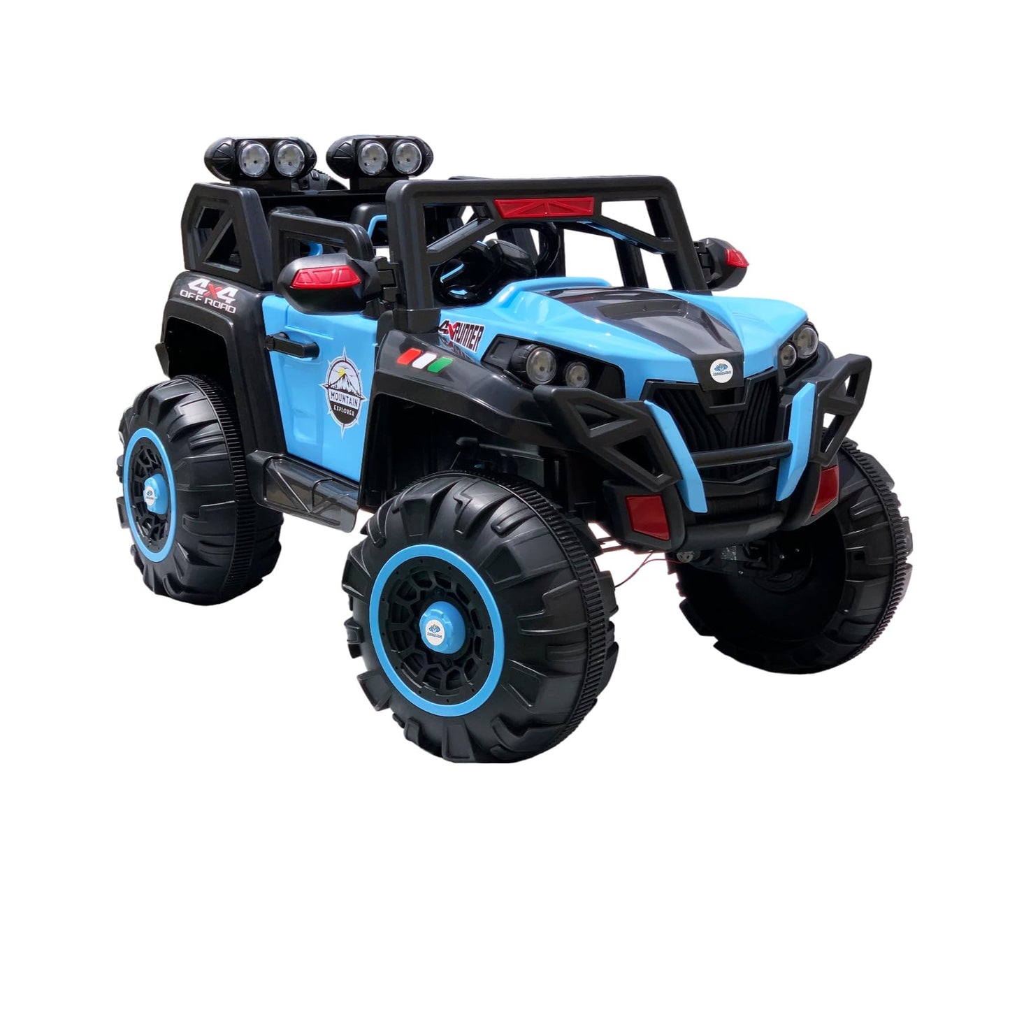 12V ride-on jeep with swing and music system for kids