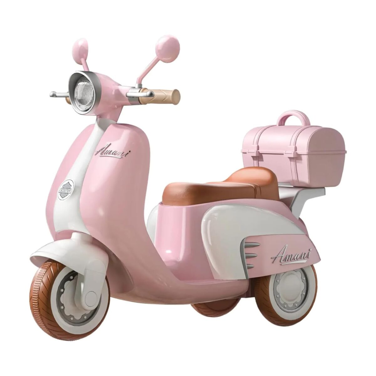 Kids’ ride-on electric vehicle with LED lights and built-in music system