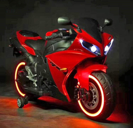Yamaha R1 Battery Operated Bike for Kids – Electric Ride-On with Music & Lights (Red)